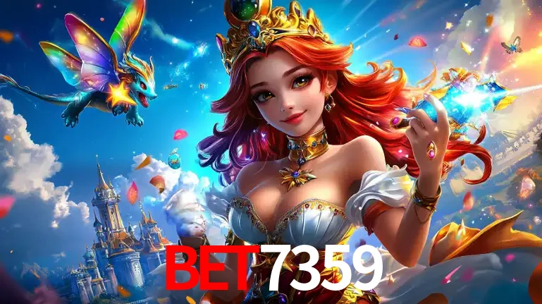A princesa de um reino de fantasia mágico, com seu pequeno dragão, apresentando um mundo de prêmios encantados nos jogos de caça-níqueis do cassino BET7359.